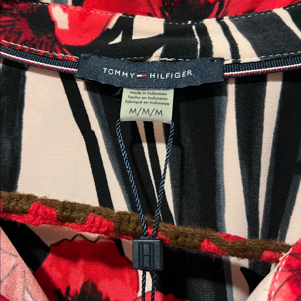 Tommy Hilfiger Red and Black Floral Button-Down Shirt - Picture 2 of 5